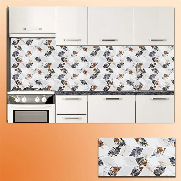 Mutfak Tezgah Arası Seramik Dekor Kardelen 30x60 Cm